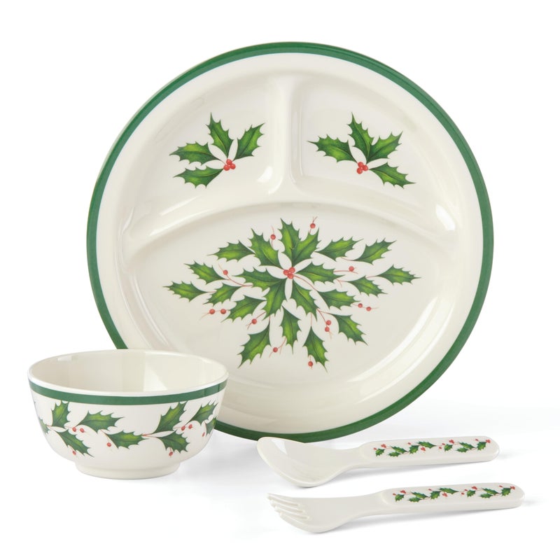 Lenox 885787 Holiday-Children's 4-Piece Dinner-Set, Christmas Dinnerware, Hosting - Image 1